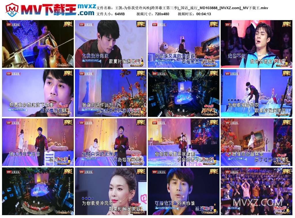 王凯-为你我受冷风吹(跨界歌王第三季)_国语_流行_MD103888